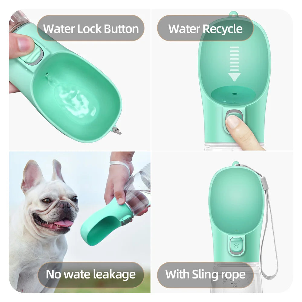 Walkabout dog water bottle features