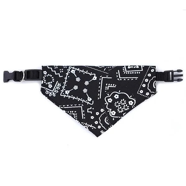 Paisley pet bandana in Black