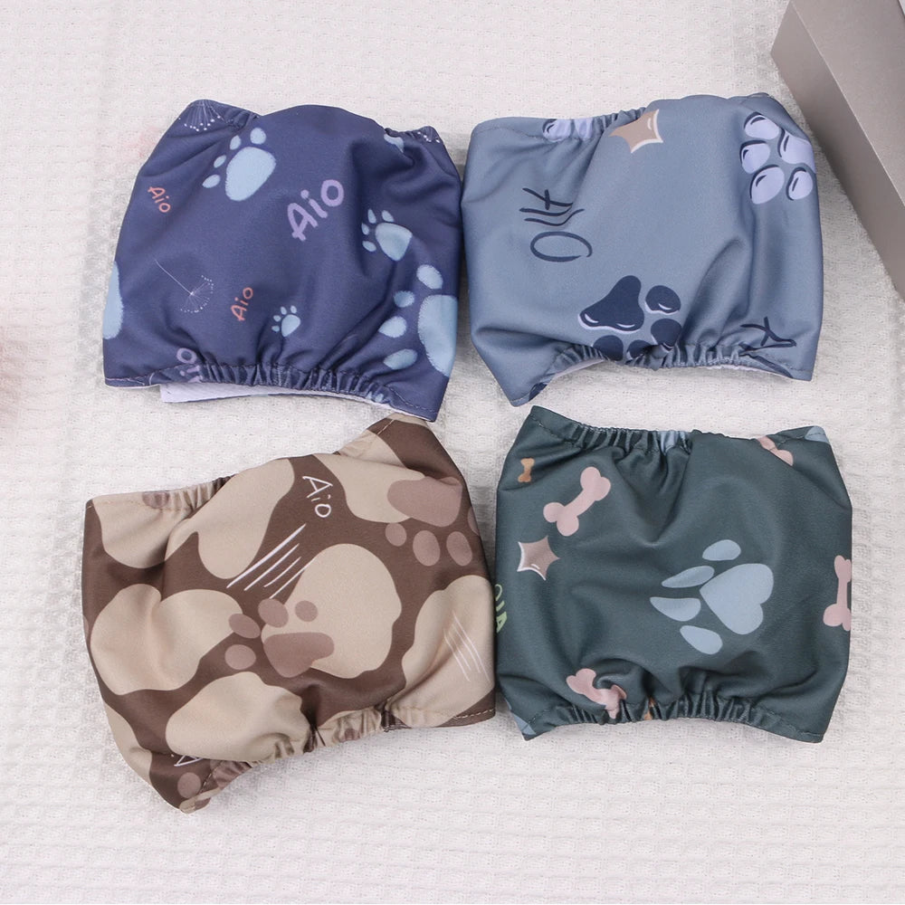 Washable belly bands laid flat